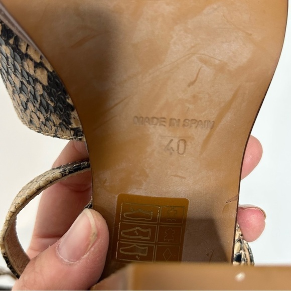 NWOT Garnet Hill Maya Ankle-Strap Block-Heel Sandals - Picture 14 of 16